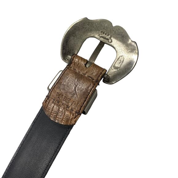 Kenneth Cole NY Womens Brown Leather Western Silver Western Belt main image 7